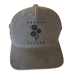 Travis Mathew Charcoal Cap with Floral Design